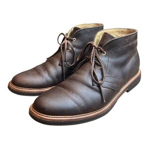 UGG Energ Dagmann Brown Leather Laced Up Casual Chukka Ankle Boots Mens Sz 8.5
